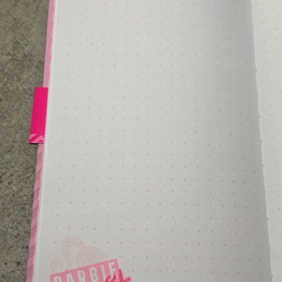 Barbie Pink Chevron Vegan Leather Notebook - Picture 5 of 5